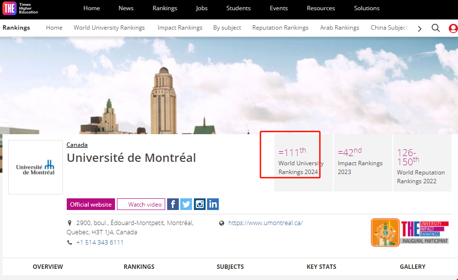 蒙特利爾大學排名.png 蒙特利爾大學排名.png