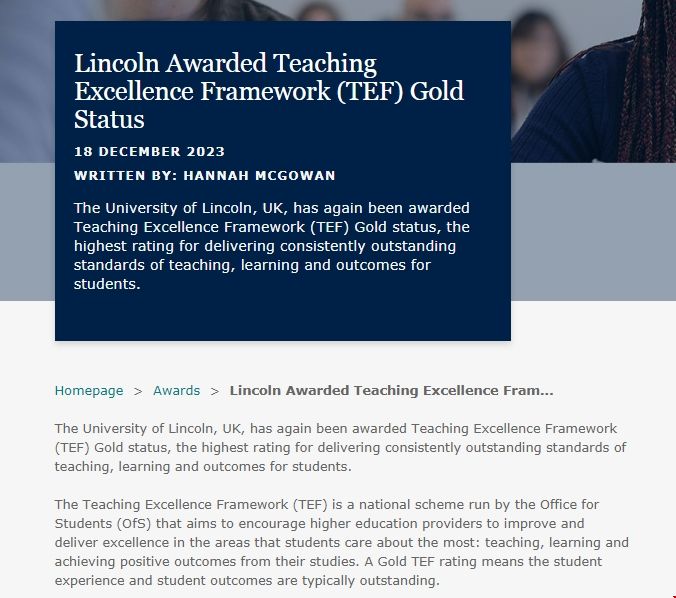 林肯大學再次榮獲卓越教學框架金獎.png 林肯大學再次榮獲卓越教學框架金獎.png